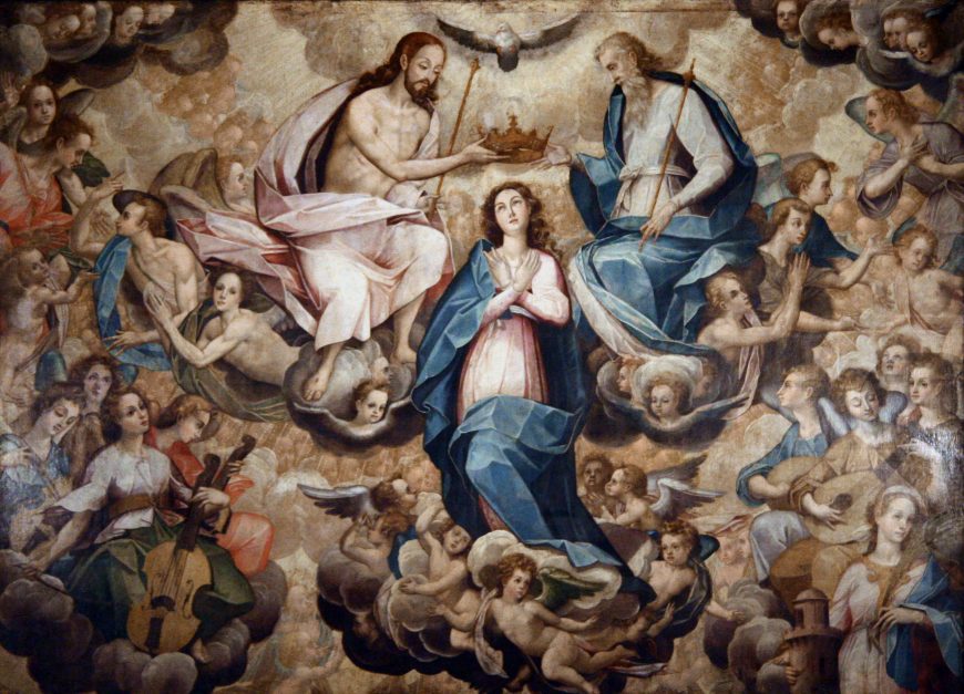 Bernardo Bitti, Coronation of the Virgin, 1575–80, tempera (Church of San Pedro, Lima)
